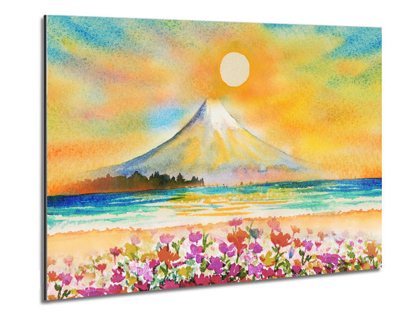 Sun Over The Volcano Metal Print