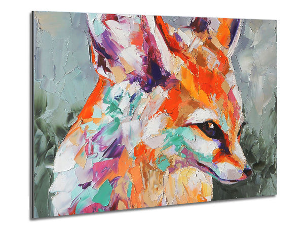 Vibrant Fox Painting Metal Print