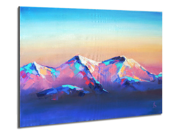 Peak Of The Vibrant Mountains Metal Print