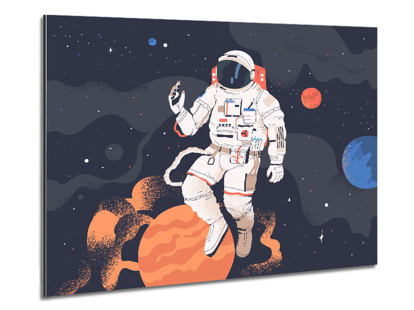Space Man Of The Universe Metal Print