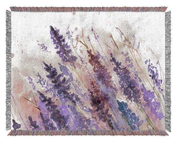 Lavender Colour Splash Woven Blanket