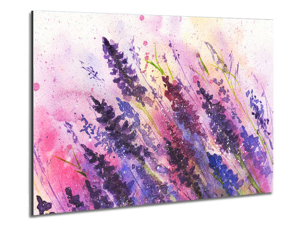 Lavender Colour Splash Metal Print