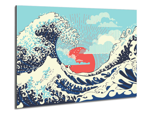Waves Under The Sun Metal Print