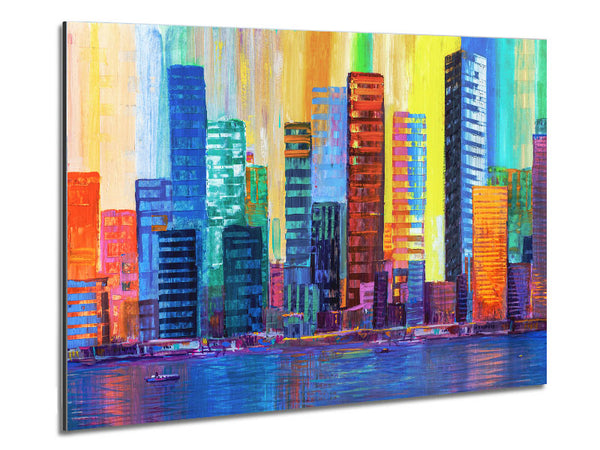 Warm And Cool City Lights Metal Print