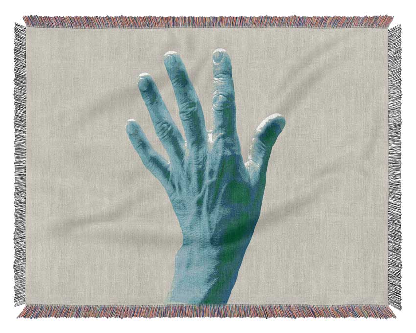 Green Hand Woven Blanket