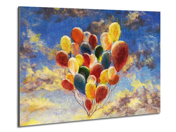 Balloons In The Sky Metal Print