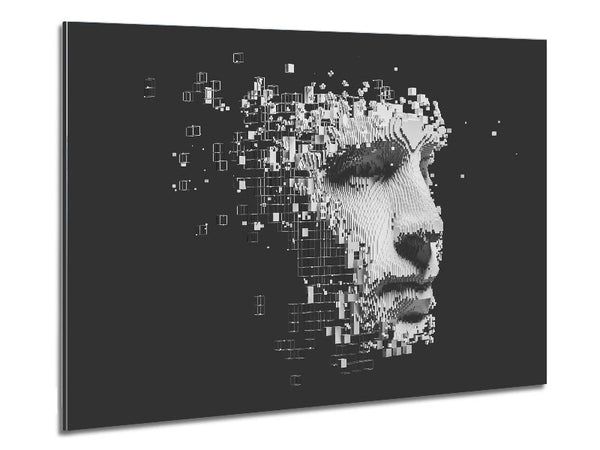 Break Away Face Metal Print
