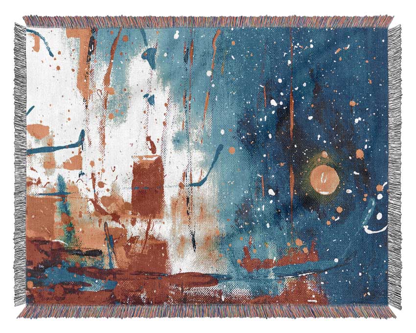 Striking Distortion Of Space Woven Blanket