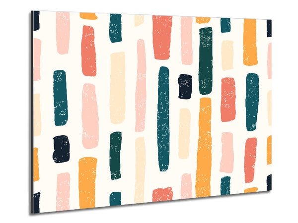 Lines Of Pastel Metal Print