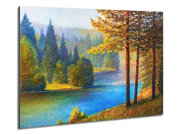 The Blue Lake Of Nebraska Metal Print