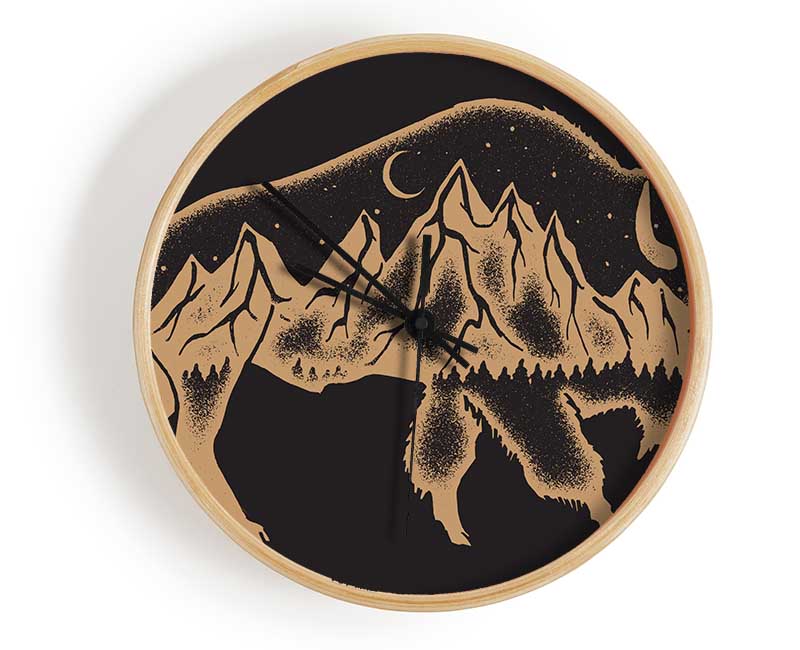 Night Bison Clock - Wallart-Direct UK