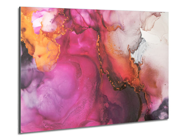 Coloured Textures Water Metal Print
