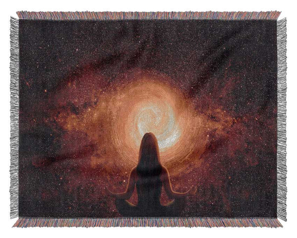 Meditation In Space Woven Blanket