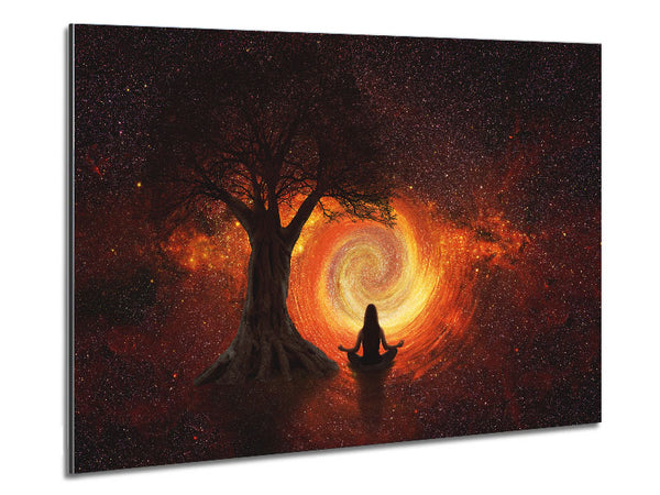 Meditation By The Tree Metal Print