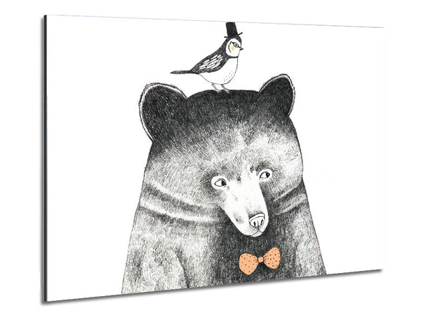 Bird And Bear Metal Print