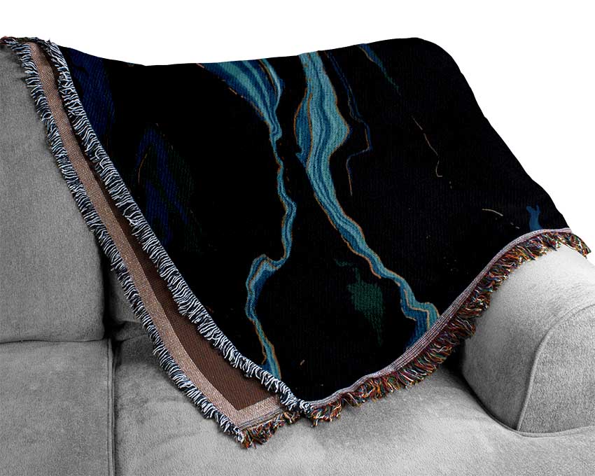 Natural Blues Of Stone Woven Blanket