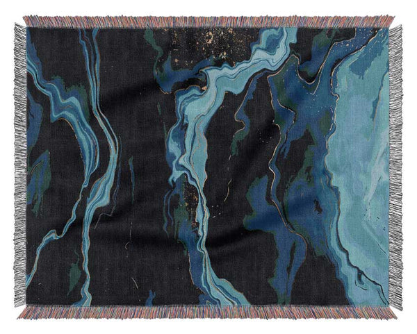 Natural Blues Of Stone Woven Blanket