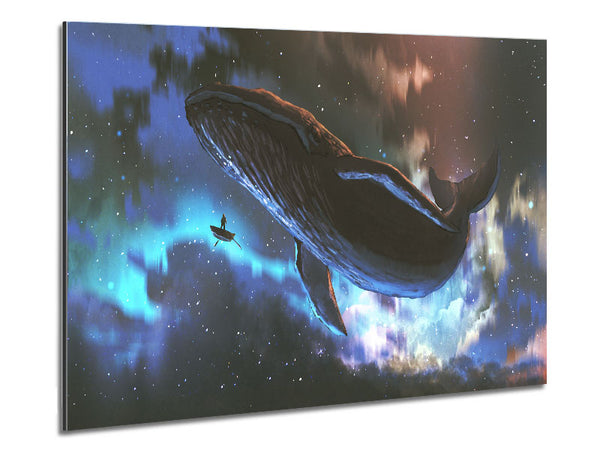 The Whale In Space Metal Print