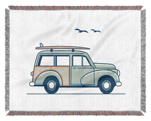 Morris Minor Traveller Woven Blanket