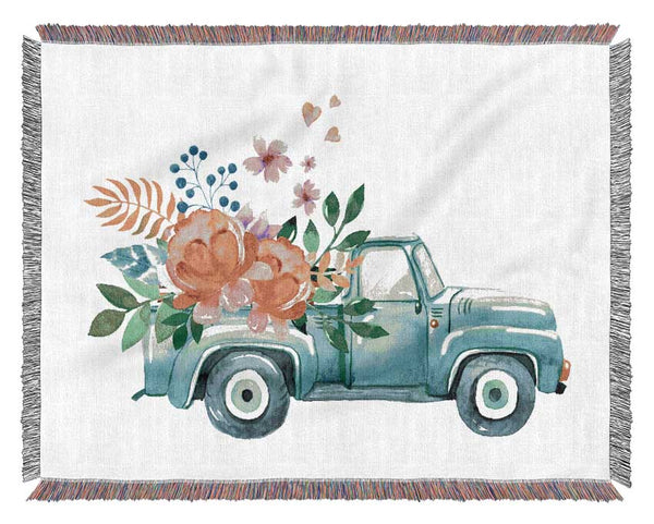 Pick Up Flowers Woven Blanket