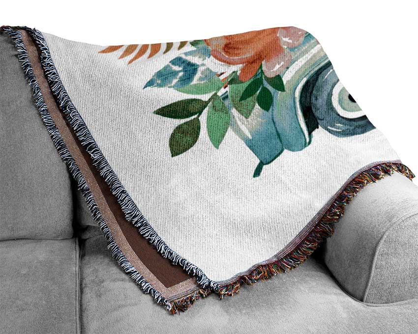 Pick Up Flowers Woven Blanket