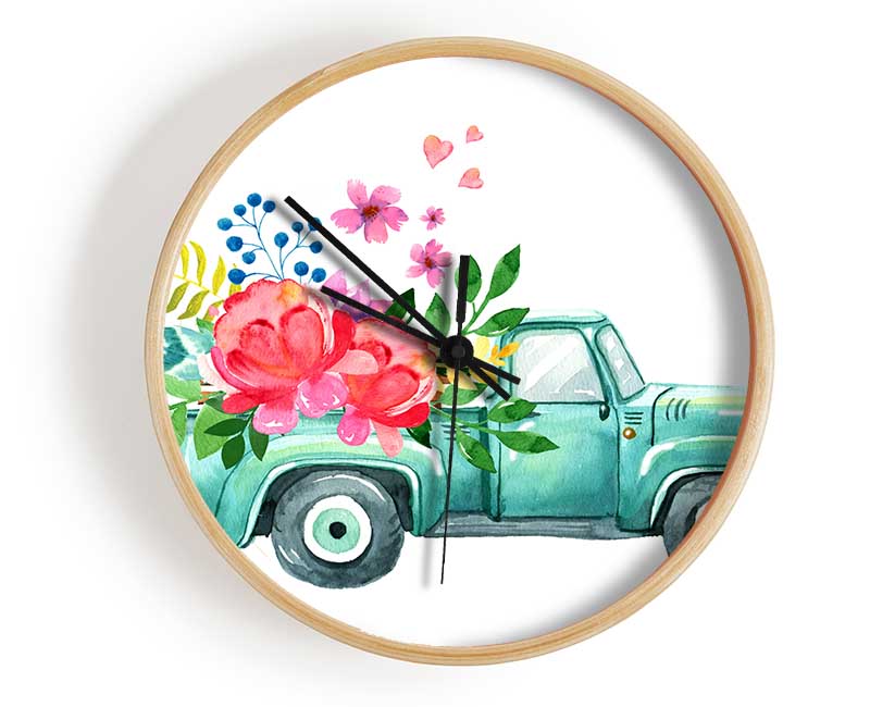 Pick Up Flowers Clock - Wallart-Direct UK