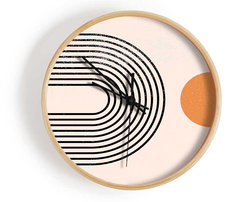 Semi Circle Pattern Clock - Wallart-Direct UK