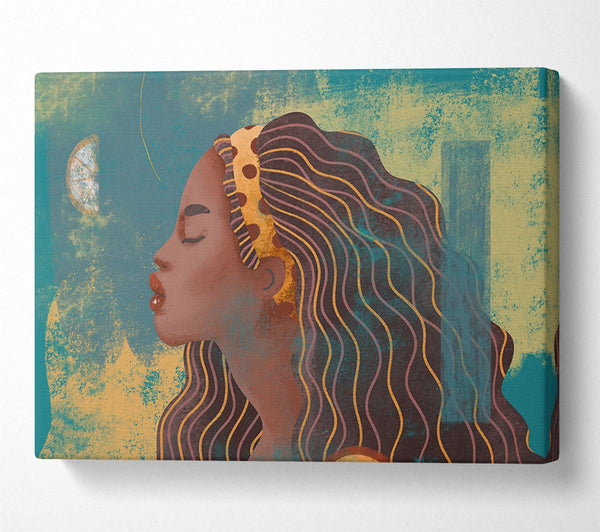  A Canvas Print of The Woman In Flowers Canvas Art