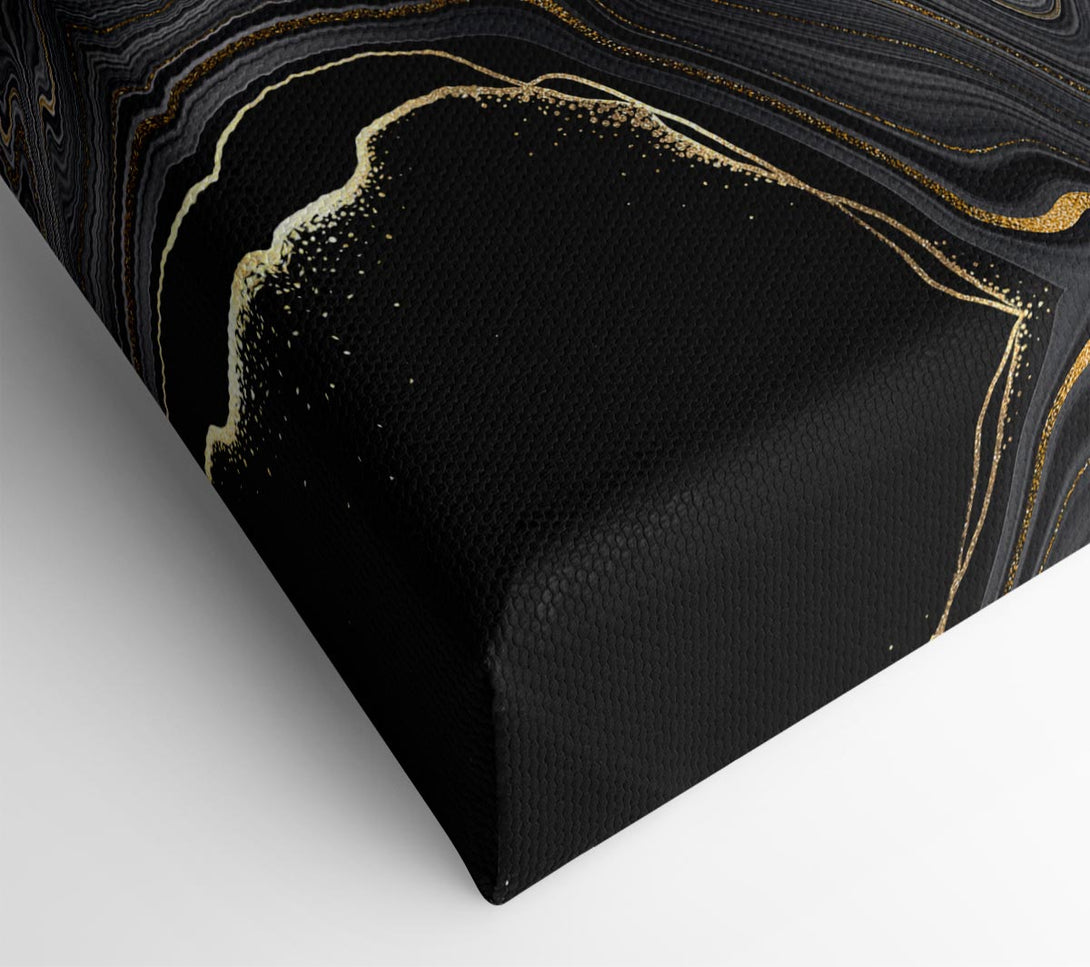  A Canvas Print of Black And Gold Flakes Canvas Wall Art