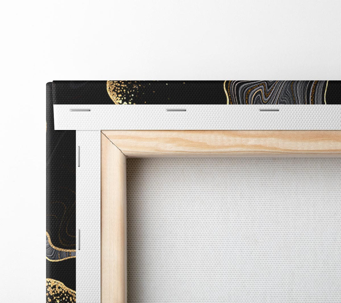  A Canvas Print of Black And Gold Flakes Canvas Wall Art