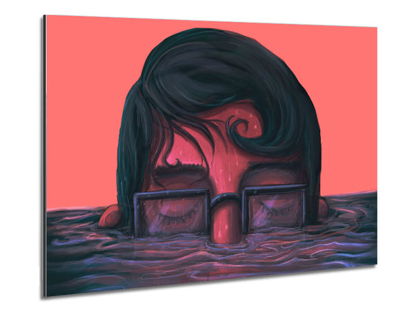 Submersing In The Ocean Metal Print