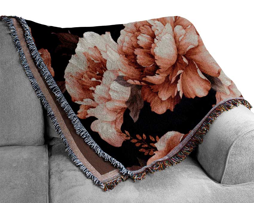 Pink Carnation Beauty Woven Blanket