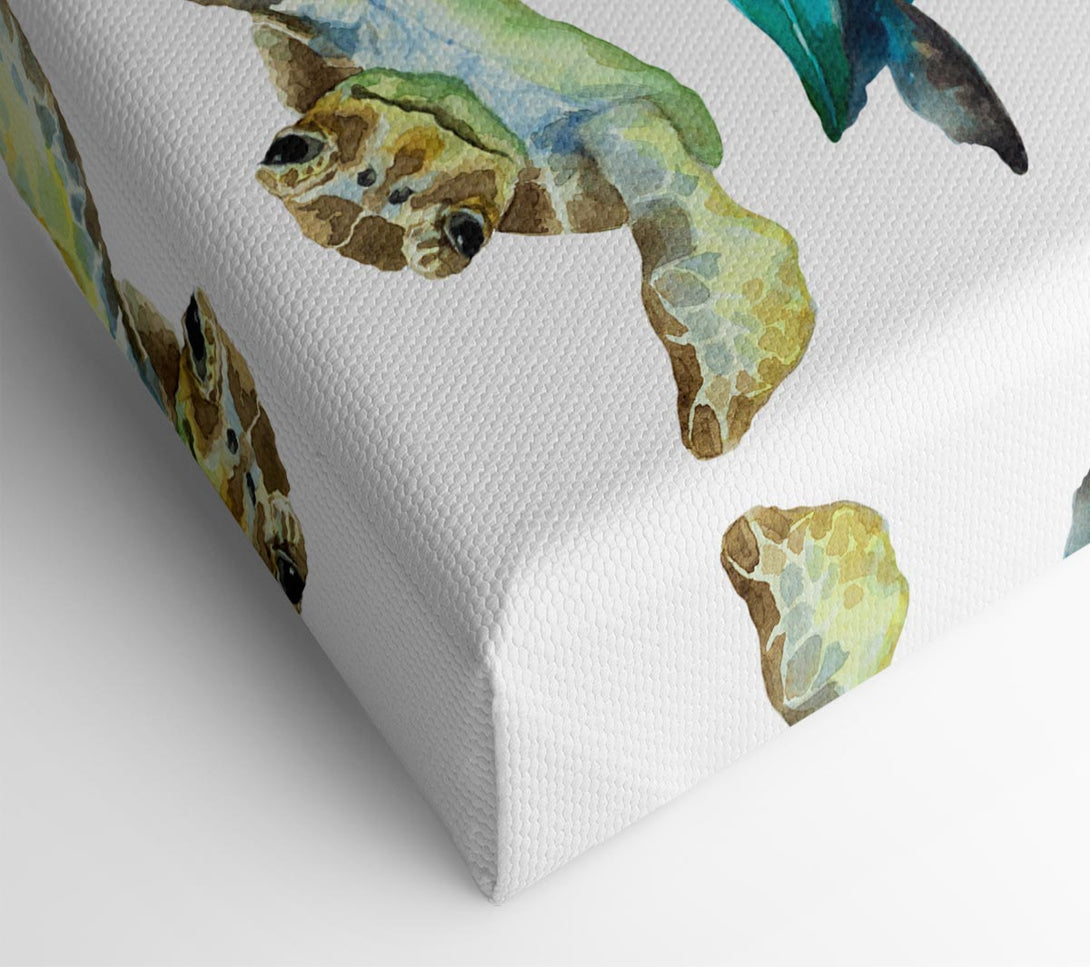  A Canvas Print of Seaturtle Love Canvas Print