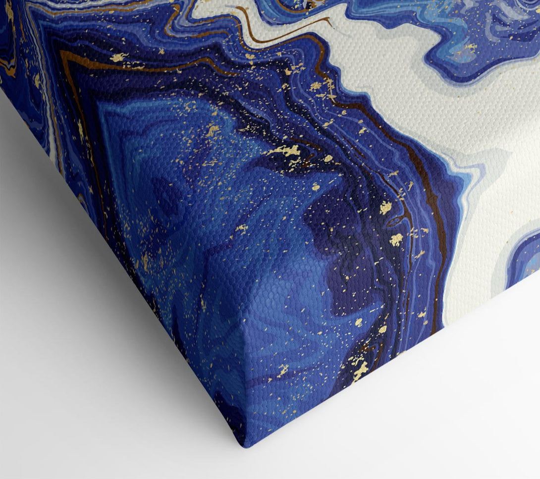  A Canvas Print of Blue And White Paint Mix Canvas Art