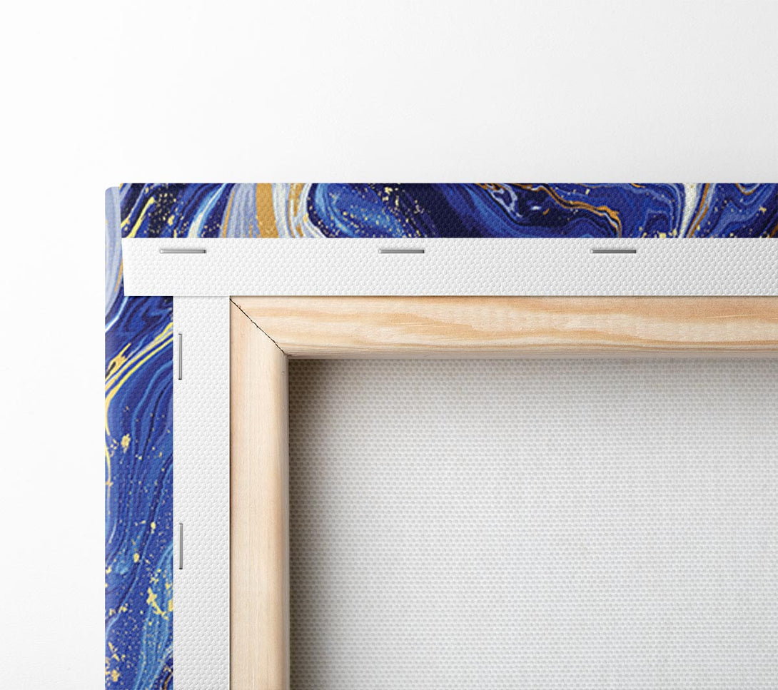  A Canvas Print of Blue And White Paint Mix Canvas Art