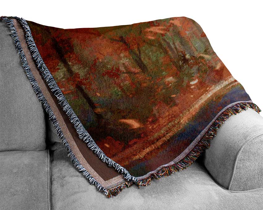 Geisha In The Woods Woven Blanket