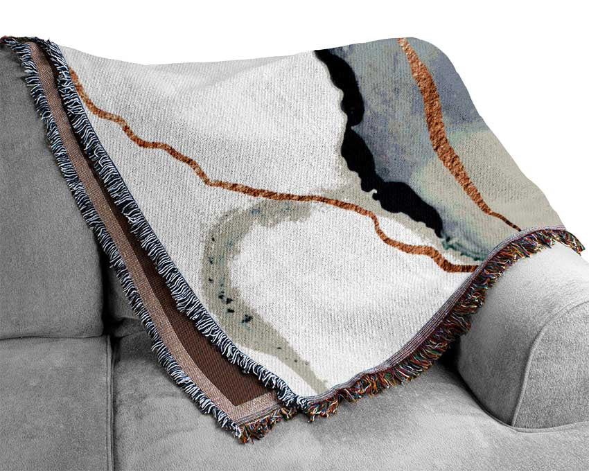 The Black Stone Glitter Woven Blanket