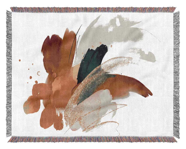 Natural Brush Strokes Woven Blanket