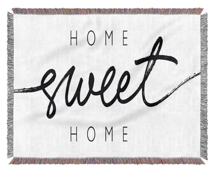 Home Sweet Home Quirky Woven Blanket
