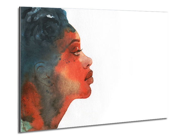 Sideview Face Beauty Metal Print