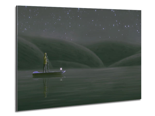 Paddling Through The River Metal Print