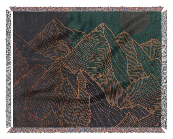 Mountains Of Gold Woven Blanket