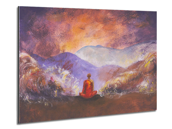 Monk On The Hilltop Metal Print