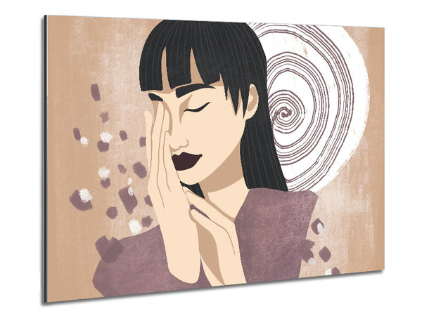 Hand To Face Metal Print
