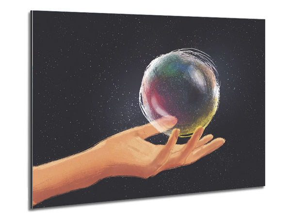 The Bubble World Metal Print