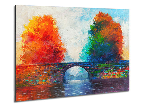 The Bridge Between Woodland Worlds Metal Print