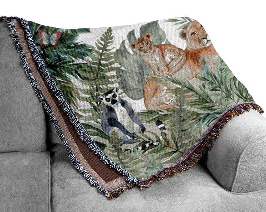 Safari Jungle Adventure Woven Blanket