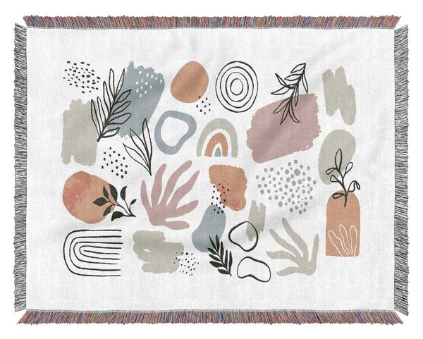 Natural Shapes Of Simplicity Woven Blanket