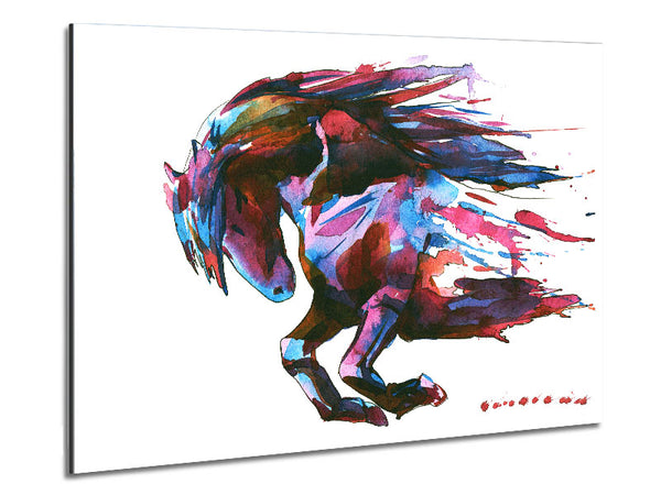 The Raging Horse Metal Print