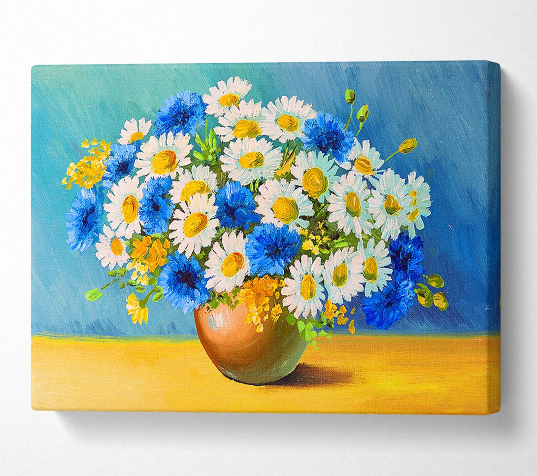  A Canvas Print of The Vase Of Daisies Canvas Print